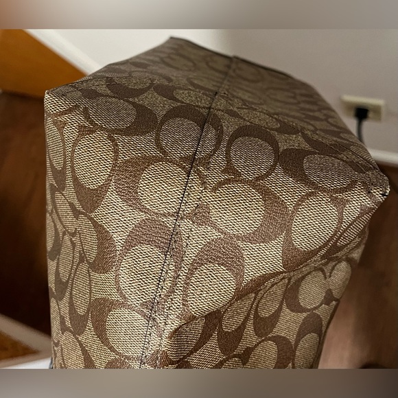 Coach authentic“Coach City Tote Bag” with silver hardware and army green straps - Picture 14 of 15